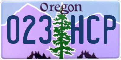 OR license plate 023HCP