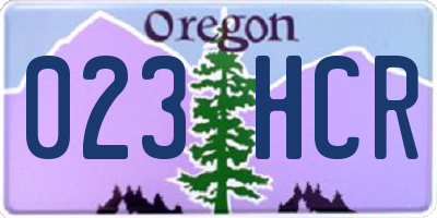 OR license plate 023HCR