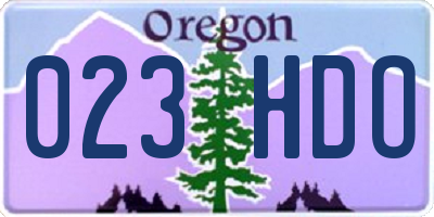 OR license plate 023HDO