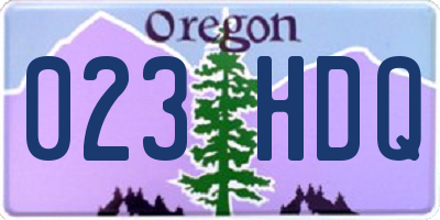 OR license plate 023HDQ