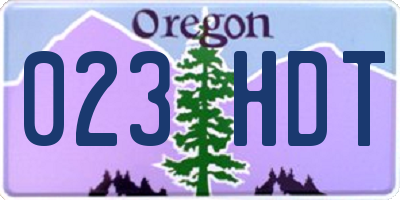 OR license plate 023HDT