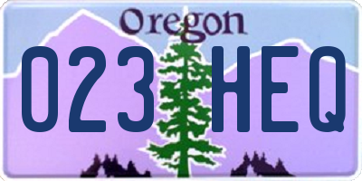 OR license plate 023HEQ