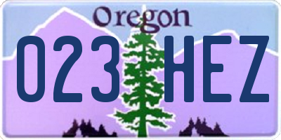 OR license plate 023HEZ