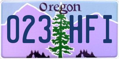 OR license plate 023HFI