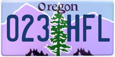 OR license plate 023HFL