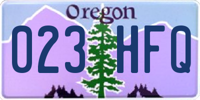 OR license plate 023HFQ