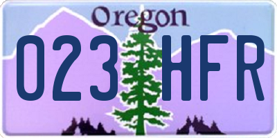 OR license plate 023HFR