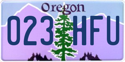OR license plate 023HFU