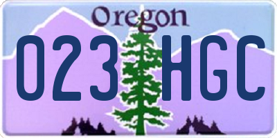 OR license plate 023HGC