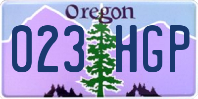 OR license plate 023HGP