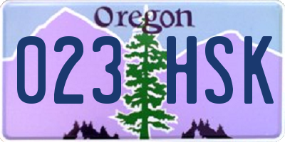 OR license plate 023HSK