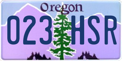 OR license plate 023HSR