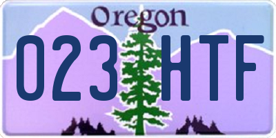OR license plate 023HTF