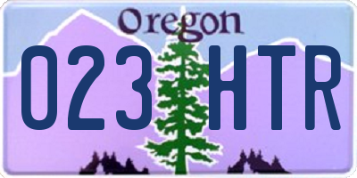 OR license plate 023HTR