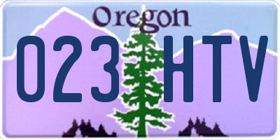 OR license plate 023HTV
