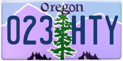 OR license plate 023HTY