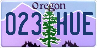 OR license plate 023HUE