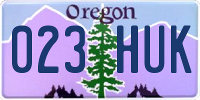 OR license plate 023HUK