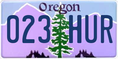 OR license plate 023HUR