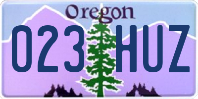 OR license plate 023HUZ