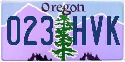 OR license plate 023HVK