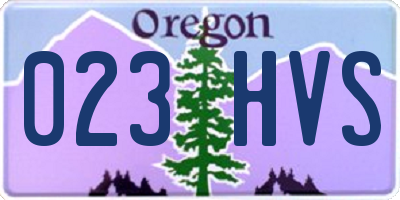 OR license plate 023HVS
