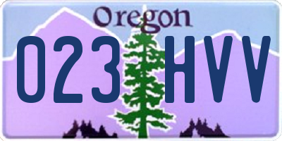 OR license plate 023HVV