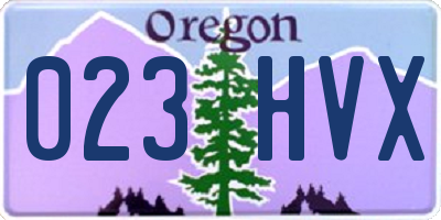 OR license plate 023HVX