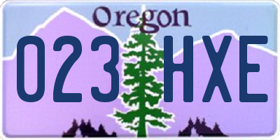 OR license plate 023HXE