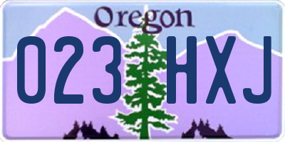 OR license plate 023HXJ