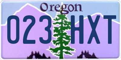 OR license plate 023HXT