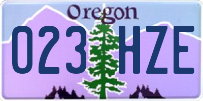 OR license plate 023HZE