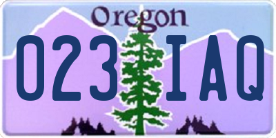 OR license plate 023IAQ
