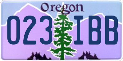 OR license plate 023IBB