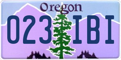 OR license plate 023IBI