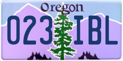 OR license plate 023IBL