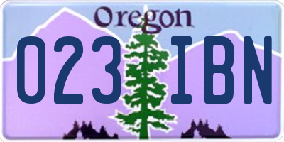 OR license plate 023IBN