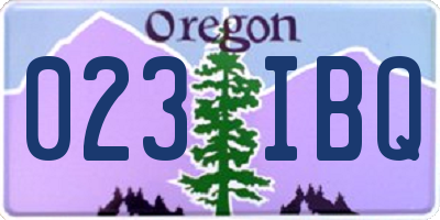 OR license plate 023IBQ