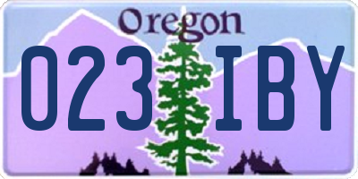 OR license plate 023IBY