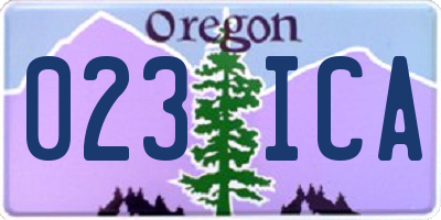 OR license plate 023ICA
