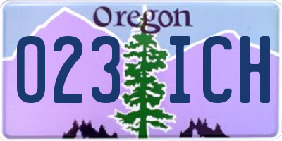 OR license plate 023ICH