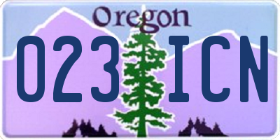 OR license plate 023ICN