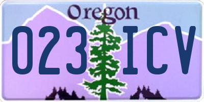 OR license plate 023ICV
