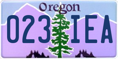OR license plate 023IEA