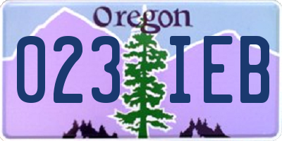 OR license plate 023IEB