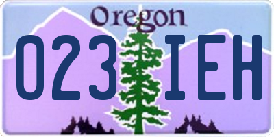 OR license plate 023IEH