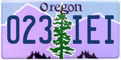 OR license plate 023IEI