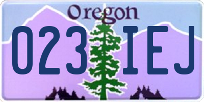 OR license plate 023IEJ