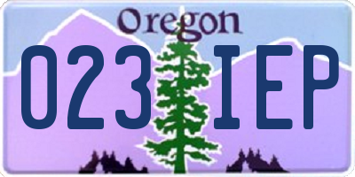 OR license plate 023IEP