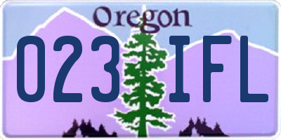 OR license plate 023IFL